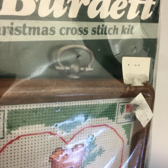 Vtg 1987 Dale Burdett Country Christmas Cross Stitch Kit Teddy Bear in Stocking - Picture 9 of 9